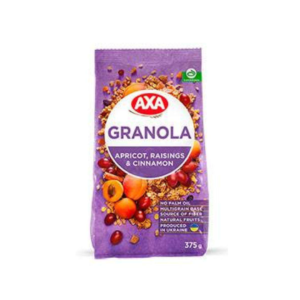 AXA GRANOLA APRICOT RAISINGS & CINNAMOS 375 G