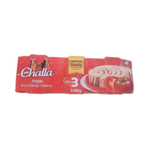 Thon à la sauce tomate challa tripack 80gx3
