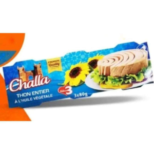 Thon entier challa tripack 80g x3